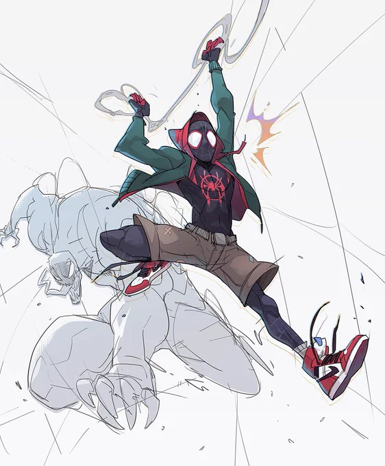 Spidey and Venom #MilesMorales #acrossthespiderverse 