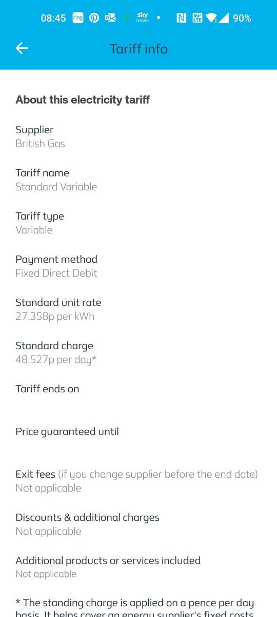 stoth8's tweet photo. @BritishGasHelp Hi, the app isn't giving correct usage costs. It's less than it should be based on the kWh usage and the unit/standing charge rate. https://t.co/ZXNM2Atl4M