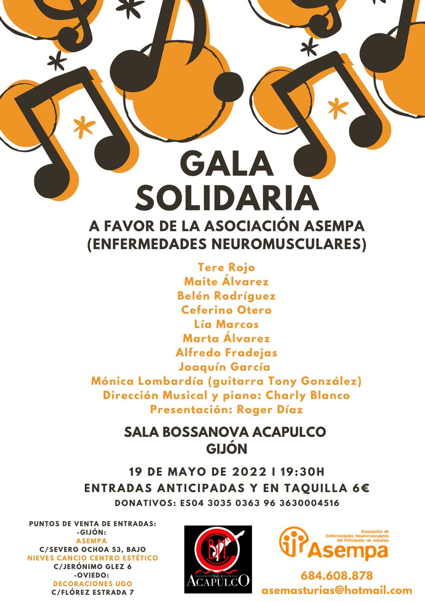 discapzine's tweet photo. Gala Solidaria a favor de ASEMPA. Jueves 19 de mayo 19:30h en el Casino de Asturias (Gijón) https://t.co/16F9KaUi4b
