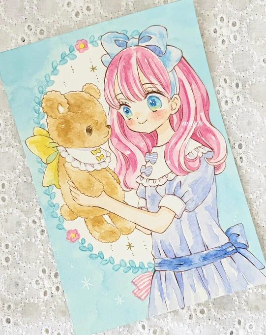 あたらしいともだち 「今日からよろしくね!」  #イラスト #透明水彩