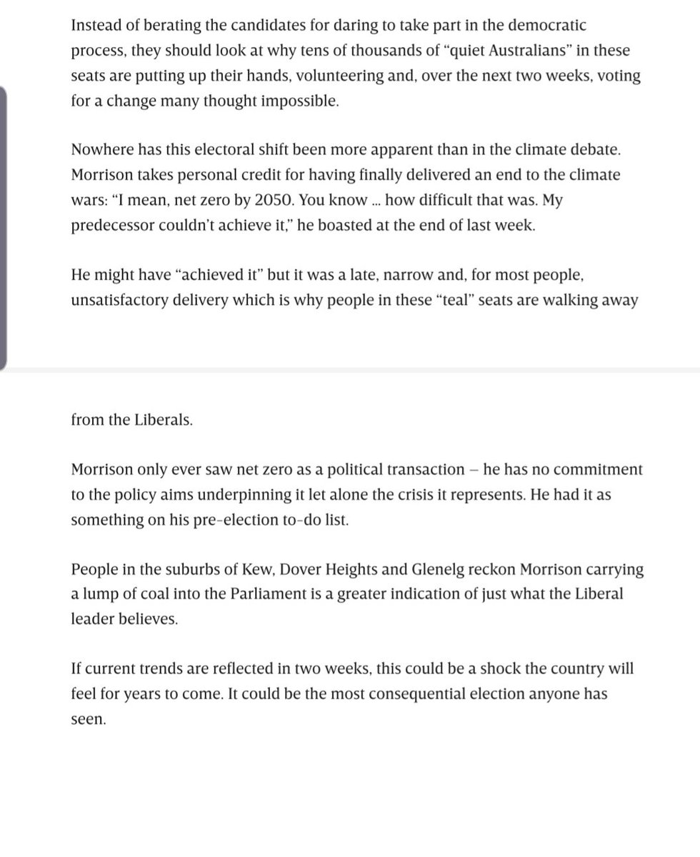 Therese41339345's tweet photo. Interesting article by Dennis Atkins for InQueensland.
#GoMon #Mon4Kooyong #kooyong #kooyongvotes #chopwoodcarrywater #independents https://t.co/cIFuA2gPMO
