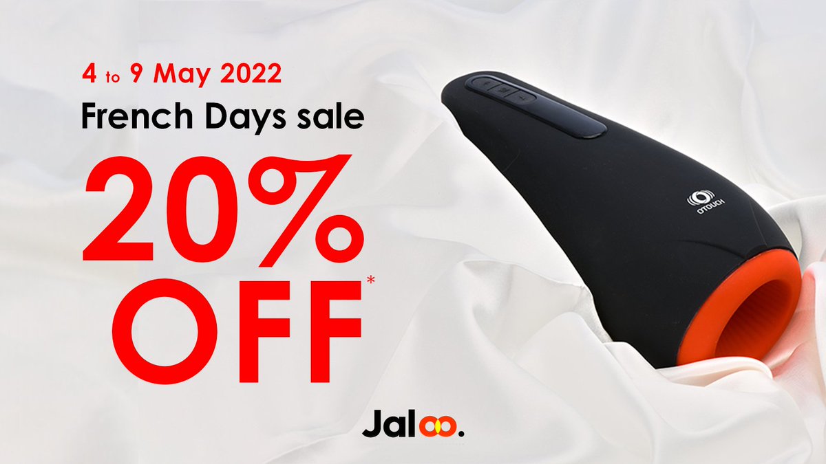 jaloo_uk's tweet photo. #FrenchDays2022 
Ending today!
Make sure to enjoy 20% OFF on all our products for orders above €20! Use the code FRENCH 🇫🇷
⏩ https://t.co/ZyzVvRFnsx

#FrenchDays #MondayMotivaton #Mondayvibes  #toysforwomen #toysformen #sale #pleasureandpain #Jaloo https://t.co/qeBaFRlsCd