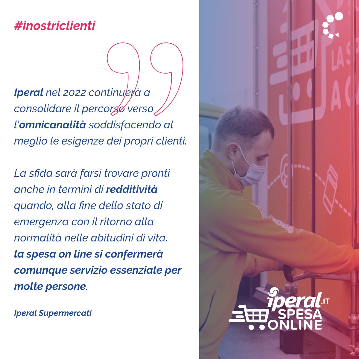 digitelematica's tweet photo. Abbiamo chiesto a Iperal Supermercati quale pensa siano alcune delle maggiori sfide per l’eGrocery nel 2022?
Ecco cosa ci ha risposto:
#digitalinnovation #DigitalTransformation #engineering #ecommerce #iperal #supermercati #grocery #supermarket #gdo
@EngineeringSpa https://t.co/zD3yzcUhK9