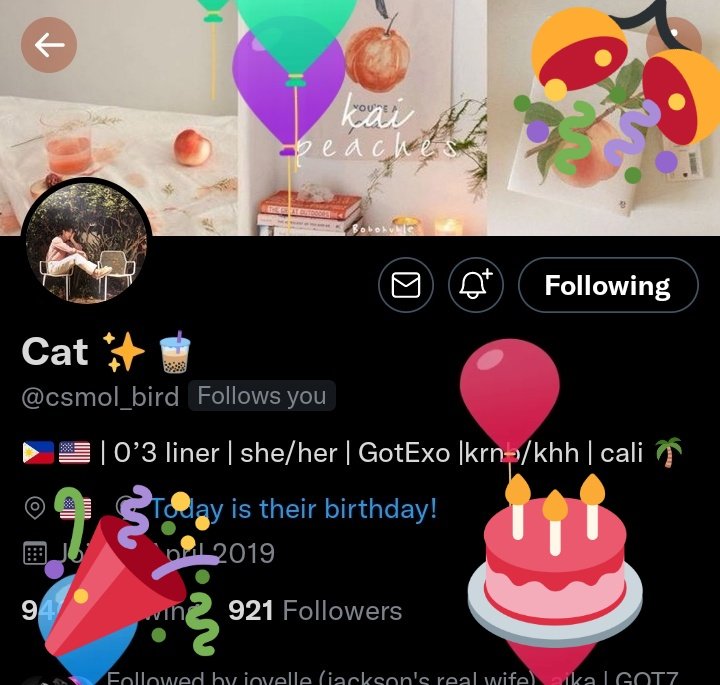 ssamgyeomsal's tweet photo. Happy birthday our sweet Cat!! @csmol_bird I hope you enjoyed your day luviee ♡ NE2 loves u !! 🤍🎉

#CATBIRTH
#CATDAY
#OurSweetCatsDay https://t.co/2pfyo3QnEQ