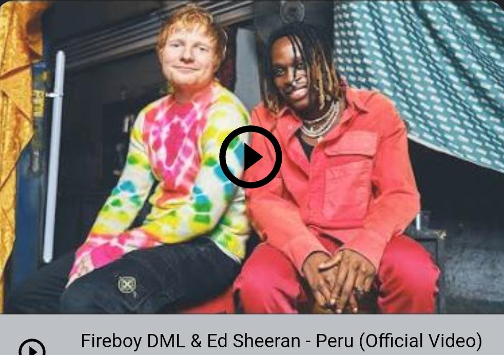 Capital FM in London UK just announced and played a song by Ed Sheeran called ''Peru', then proceeded to play only Sheeran's part of the song. No mention of Fireboy DML. Extremely disrespectful😐 <a href="/fireboydml/">Fireboy DML</a>