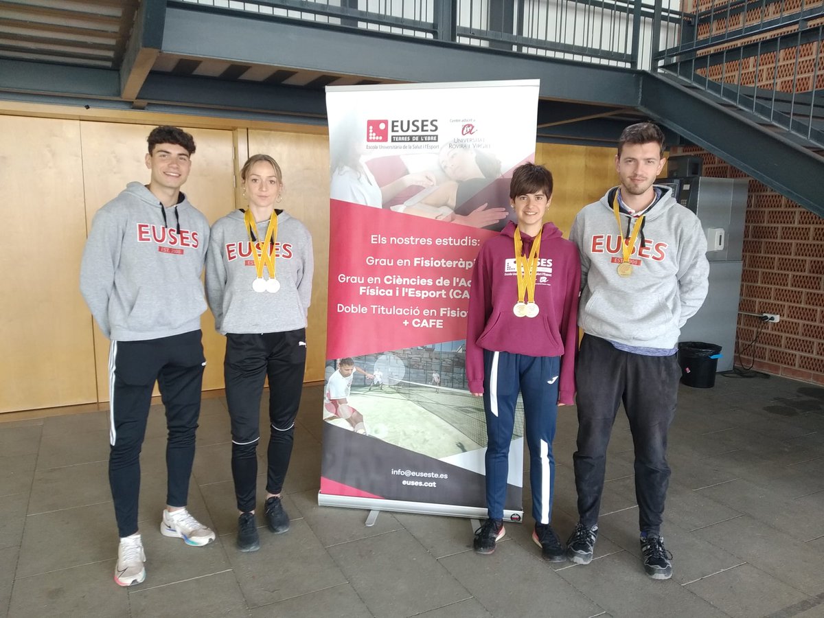 EUSES_Oficial's tweet photo. Molta sort als alumnes de CAFE del Campus TE que participaran aquest cap de setmana a Múrcia als campionats d’Espanya Universitaris: Jan Sans (110 tanques), Laia Monforte (100 i 200 llisos) i Andrea Sabou (triple i llargada) 💪🏅🏃
#euses #eusesCAFE https://t.co/daEOotSAzR