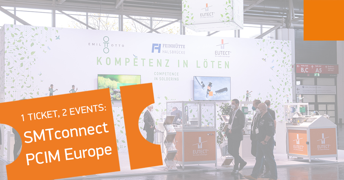 EUTECT_GmbH's tweet photo. Next week we are at #smtconnect. The PCIM Europe is taking place at the same time at the same location. The fair ticket counts for both events.
Know-How for high temperature soldering processes for power electronics can be found: ➡️ 4, 335
https://t.co/O1b0ND4Zmd

#eutect #pcim https://t.co/c4Mj8mSDjb