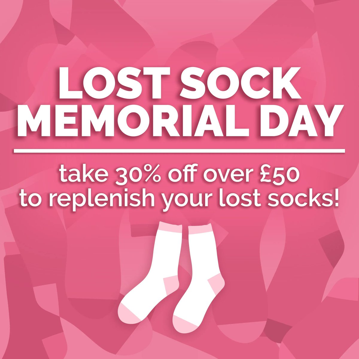 SockSnobUK's tweet image. It's #lostsock memorial day!🌟

To replenish your missing socks, we're offering 30% off when you spend over £50! 😍

Offer for today only, so don't miss out!🧦

#lostsocks #lostsockmemorialday #socks #socksale #oddsocks #missingsocks #sale #qualitysocks #warmsocks