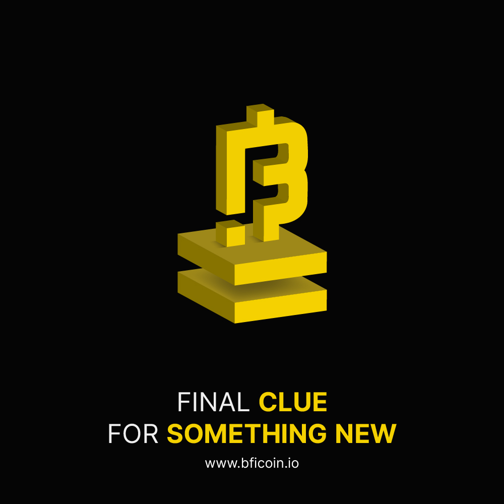 BFIC_io's tweet photo. *Final Clue*

Better &amp; More advanced than ever...
But what might it be?

Here's the final clue for that something amazing!
Can you take a guess?

Leave us a comment below on what you think it might be.
#cryptotrading #cryptocurrency #blockchain #bfic
#BlockchainDevelopment https://t.co/8sYtxkd8Mu