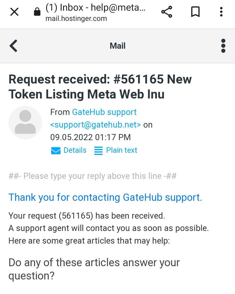 Metawebinu's tweet photo. $METAWEBINU
Applying Listing on #GATEHUB
Request Id -(561165)
#Metawebinu #cryptotrading #Crypto #cryptocurrency #MetaverseNFT #ElonMusk #gatehub https://t.co/nNpIKys3mr