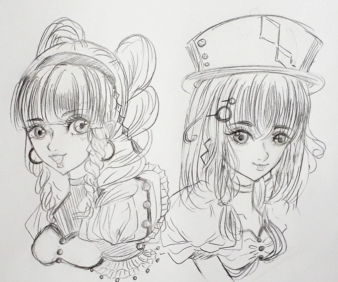 レオラとシュシュ2人は友達💖
 #オリキャライラスト  #絵 