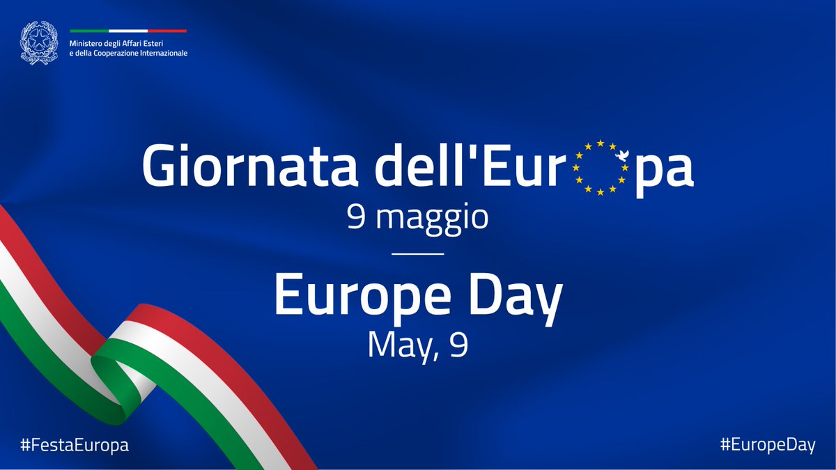 ItalyMFA's tweet photo. #EuropeDay 🇪🇺 

"L’Europa non potrà farsi una sola volta, né sarà costruita tutta insieme. Essa sorgerà da realizzazioni concrete che creino anzitutto una solidarietà di fatto”.

Dichiarazione di Robert Schumann, tappa fondamentale per la realizzazione del progetto europeo. https://t.co/FfXq0HpAGM