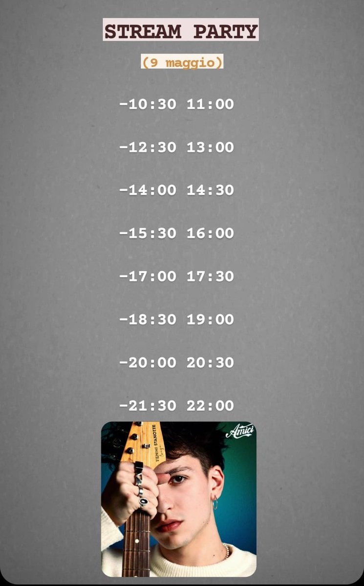 Simona12888757's tweet photo. Buon lunedì a tutti ❤
🔴Questi sono gli orari dei stream party di oggi. Più che mai dobbiamo spingere e far salire ancora di più gli ascolti🔴
#Luigi #Amici21 #luigistrangis #streamMuro #caroligi #TIENIMISTANOTTE https://t.co/Mia4jFh9vQ