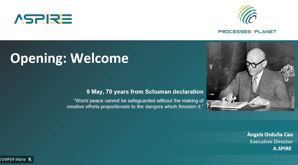 Dimitris Xevgenos (@xevgenos) on Twitter photo Webinar organised by <a href="/ASPIRE_P4Planet/">A.SPIRE</a>
"Catch-up on #Processes4Planet SRIA & A.SPIRE" happening now ⤵️
<a href="/watermining/">WATER-MINING H2020</a> <a href="/zero_brine_/">ZERO BRINE</a> stay tuned for updates❗️ Webinar organised by <a href="/ASPIRE_P4Planet/">A.SPIRE</a>
"Catch-up on #Processes4Planet SRIA & A.SPIRE" happening now ⤵️
<a href="/watermining/">WATER-MINING H2020</a> <a href="/zero_brine_/">ZERO BRINE</a> stay tuned for updates❗️