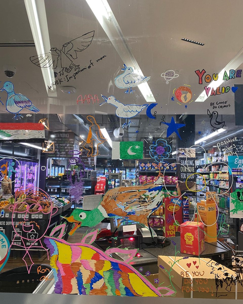uowvisualarts's tweet photo. Thank you to everyone for joining us on the glass windows for live art week! - President Mariam https://t.co/J1HqzW5lfl