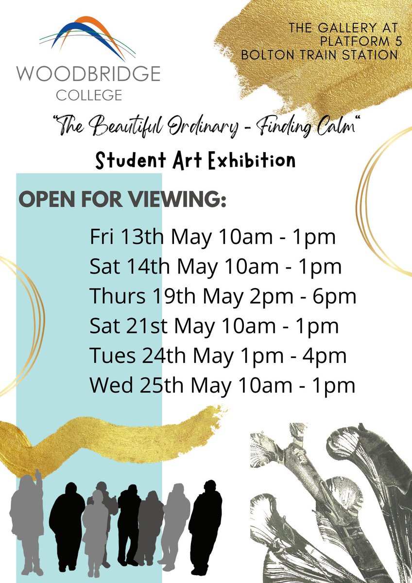 WoodbridgeCollege (@wb_college) on Twitter photo We now have the official opening times for <a href="/WB_College/">WoodbridgeCollege</a> students Art exhibition at Bolton Station platform 5 <a href="/BoltonStnCP/">Bolton Station Community Partnership</a> Please come along and support us! <a href="/ElaineWITV/">Elaine Willcox</a> <a href="/TheBoltonNews/">The Bolton News</a> <a href="/MENnewsdesk/">Manchester News MEN</a> #disabilityawearness #disabilityinclusion #AutismAwareness <a href="/Minty_B/">Minty B - Artist.</a> <a href="/ladywoodschool/">Ladywood School</a> We now have the official opening times for <a href="/WB_College/">WoodbridgeCollege</a> students Art exhibition at Bolton Station platform 5 <a href="/BoltonStnCP/">Bolton Station Community Partnership</a> Please come along and support us! <a href="/ElaineWITV/">Elaine Willcox</a> <a href="/TheBoltonNews/">The Bolton News</a> <a href="/MENnewsdesk/">Manchester News MEN</a> #disabilityawearness #disabilityinclusion #AutismAwareness <a href="/Minty_B/">Minty B - Artist.</a> <a href="/ladywoodschool/">Ladywood School</a>