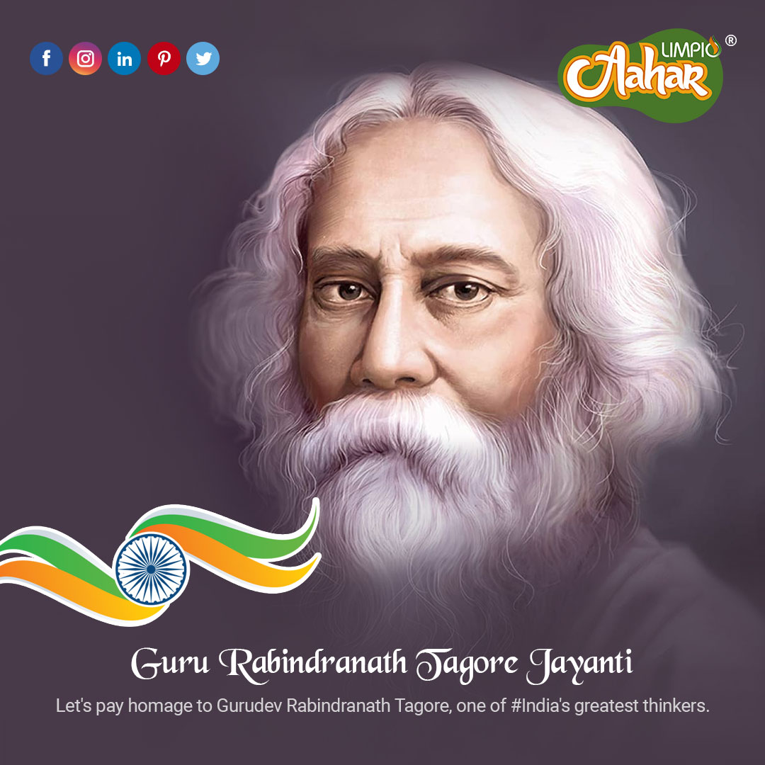 limpioaahar's tweet photo. Guru Rabindranath Tagore Jayanti
-
Let's pay homage to Gurudev Rabindranath Tagore, one of #india's greatest thinkers.
#aahar #limpiochem #limpio #limpioaahar #BaldhaExport #rabindranathtagore #tagore #rabindranath #kolkata #rabindrasangeet #bengali #poetry #rabindrajayanti https://t.co/eS6KyzPPfo
