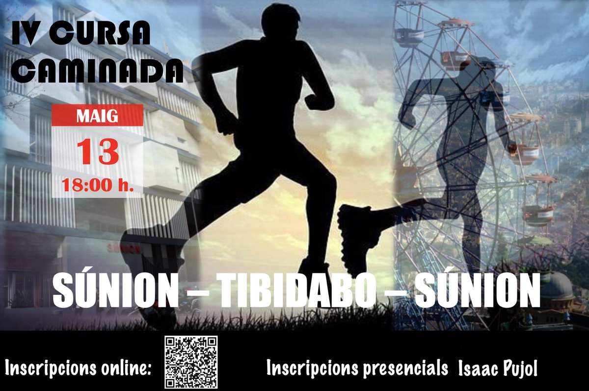 IV CURSA CAMINADA | SÚNION-TIBIDABO- SÚNION. Inscripcions obertes: forms.office.com/r/9i8e0xDKdp