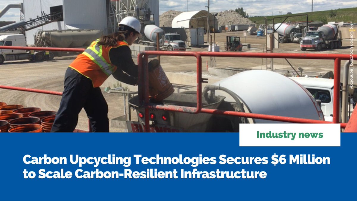 CO2ValueEU's tweet photo. The #CarbonUtilisation company @CarbonUpcycling closes a $6 million fundraise led by @CEVteam! Thanks to the investment, a second commercial-scale facility for the production of CO2-embedded #cement & #concrete additive will be built in North America!
🎯 https://t.co/cl2cWJK5U9 https://t.co/ZwFFW1zpmf