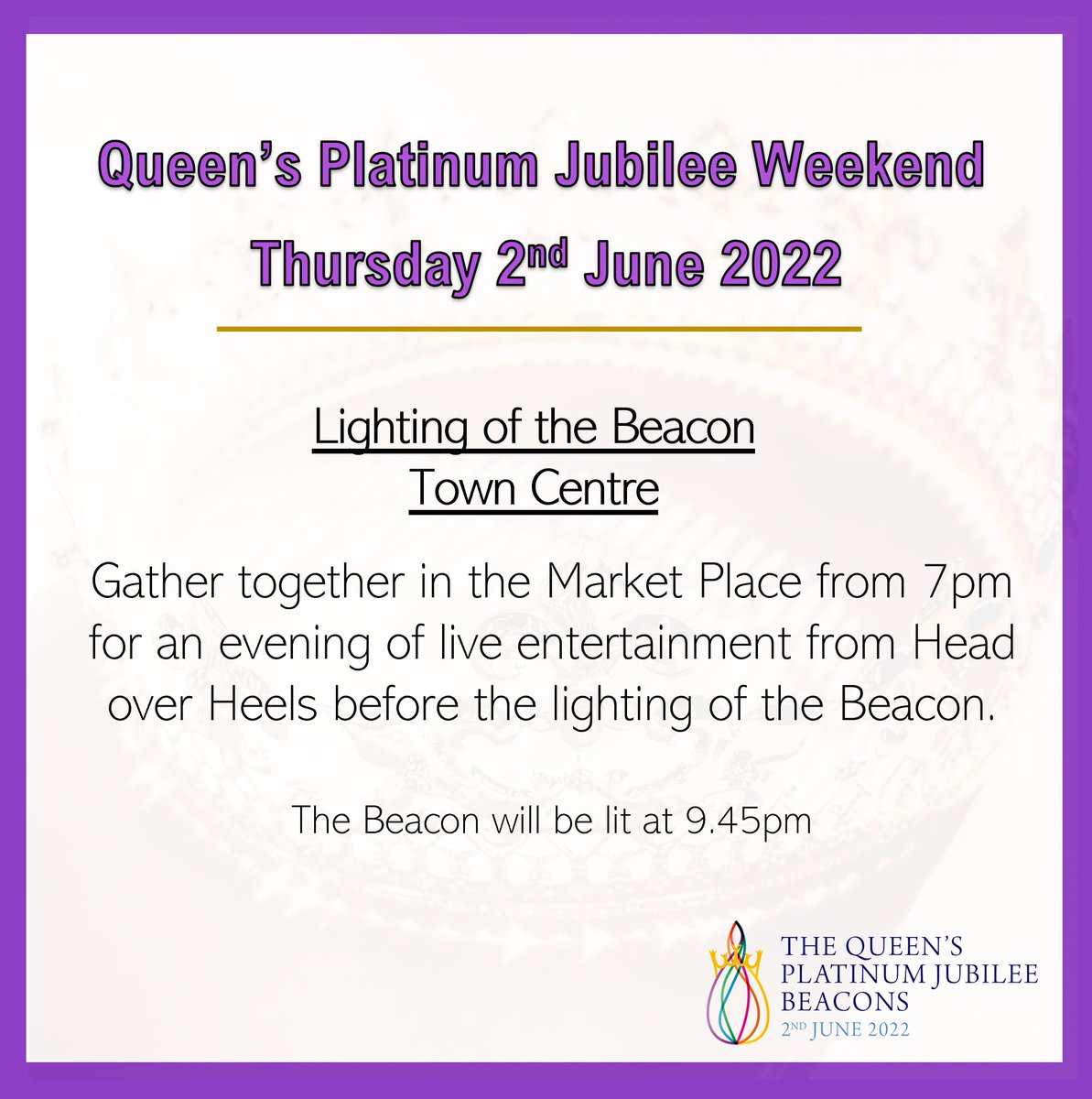 swaffhamevents's tweet photo. The Swaffham Jubilee Celebration weekend schedule has landed. Lots of exciting events for all the family to enjoy, please join us from Thursday 2nd June 2022, to celebrate Her Majesty's Platinum Jubilee.
#Swaffham #Jubilee #JubileeEvents #platinumjubilee https://t.co/RJzqN5UDeE