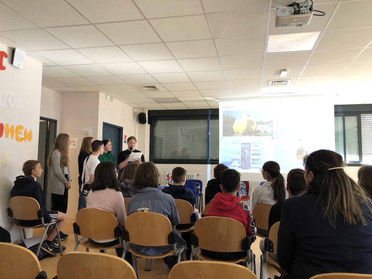 suonenjoen's tweet photo. Students’ presentations were amazing for hear! We have great students. Thank you @PompidouPacy @STeresaLeon https://t.co/Rgmk1OZWX1