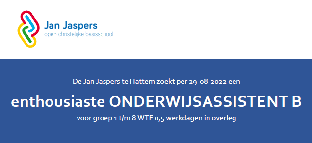 StCambium's tweet photo. Ben JIJ de nieuwe onderwijsassistent B van de Jan Jaspers? Solliciteer dan direct! #vacature #onderwijsassistent #Hattem #veluwe #basisonderwijs https://t.co/CYWw7GqvKL https://t.co/gqAPcHfjg9