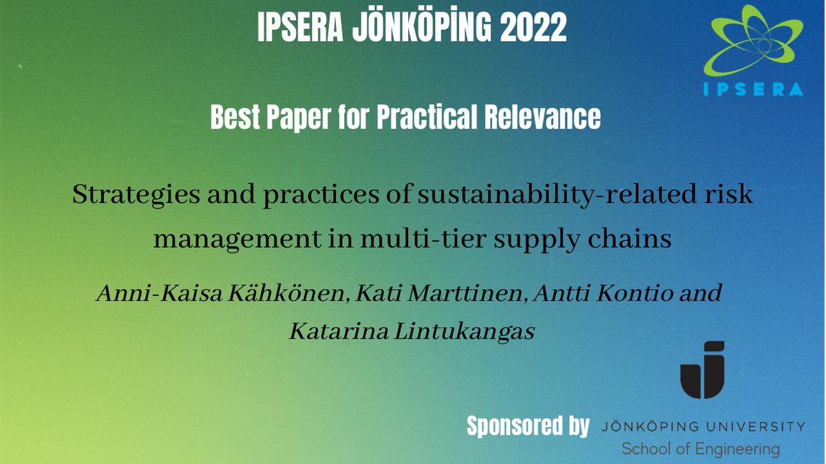 ipsera's tweet image. #IPSERA #IPSERA2022 #research #bestpaper