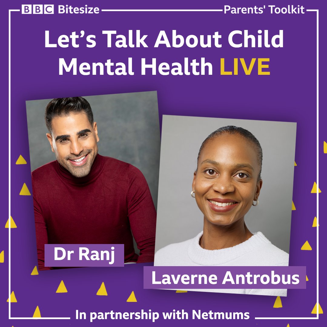 bbcbitesize's tweet image. MEET THE EXPERTS: Join us for a live panel, in partnership with @netmums, to discuss how parents feel about child &amp;amp; parental mental health in 2022.
 
Lending an expert hand are @DrRanj and Laverne Antrobus!
 
📍Bitesize Facebook   ⏰ Tues 10th, 10.30am

#MentalHealthAwareness