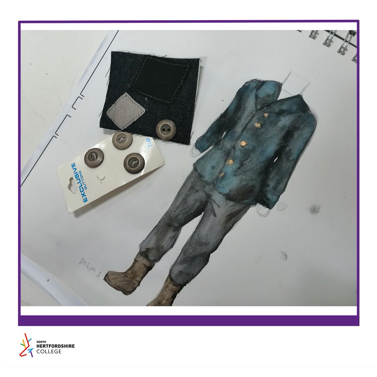 NHCCreative's tweet photo. We are proud to see NHC students recognised in #RoyalOperaHouse National Design Challenge. Well done to Charlie! Winner in the Secondary #Costume #Design Category @northhertscollege @n_hertscollege @ualawardingbody @ROHBridge #ROH #ROHDesignChallenge #Theatre #Opera #PeterGrimes https://t.co/HHPS076F1Y