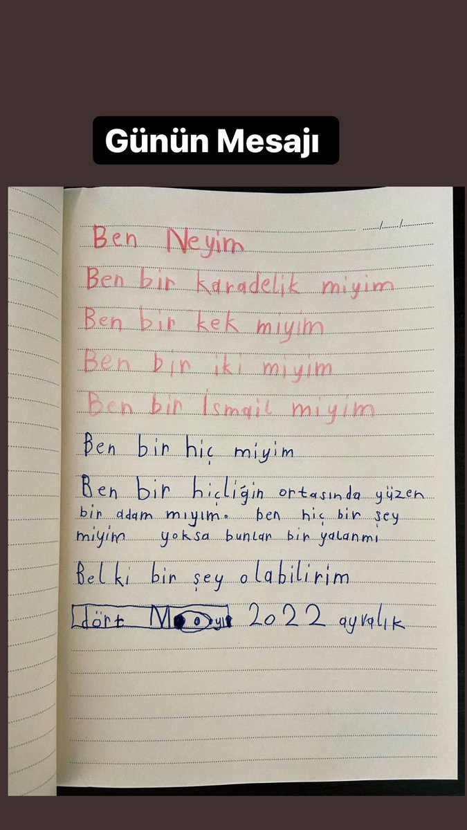 Günün Mesajı;