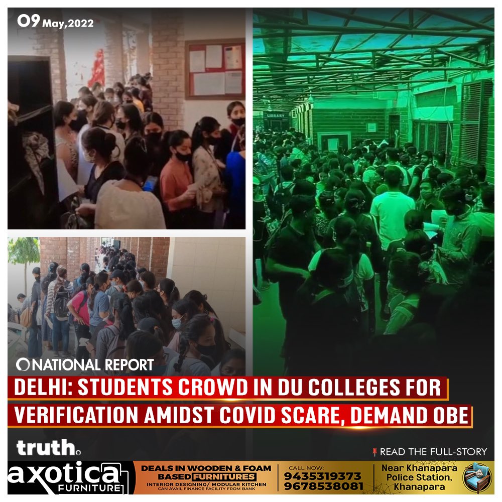 thetruthin's tweet photo. ⚡️FLASH: As Delhi with the significant and constant rise in #COVID19 cases, the @UnivofDelhi administration has taken a step that has irked many students. 

👇🏼: READ THREAD #DelhiUniversity (1/5) https://t.co/Fdbo2tPPWy