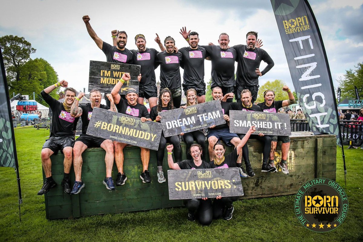 THEY DID IT! 🏅 On Saturday, our team of 16 completed the 10k Born Survivor course at Capesthorne Hall in Cheshire.

They've done an amazing job of raising a whopping £1500 for <a href="/WL_Hospice/">Wigan & Leigh Hospice</a>.

Well done team! You all absolutely smashed it 💪