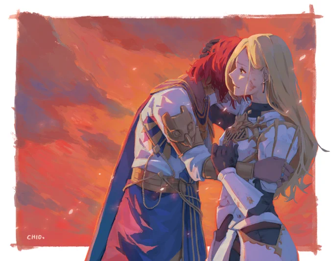 もう大丈夫ですよ、テュオ。 ※テュオキサ ー 決戦前夜後、付き合っていないイメージで描いていた。