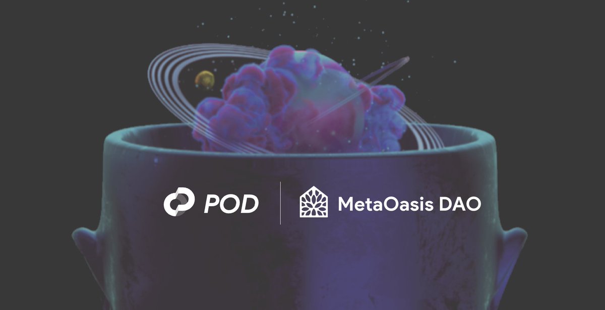 🥳#POD is partnering up with @MetaOasisDAO for exploring #metadata in #Web3.🙌

🛖#MetaOasisDAO aims to be a #gateway of ownership in the #metaverse through investment and development of the lands.

💡More exciting events are coming up! Stay tuned! 
#data #infrastructure #DAO