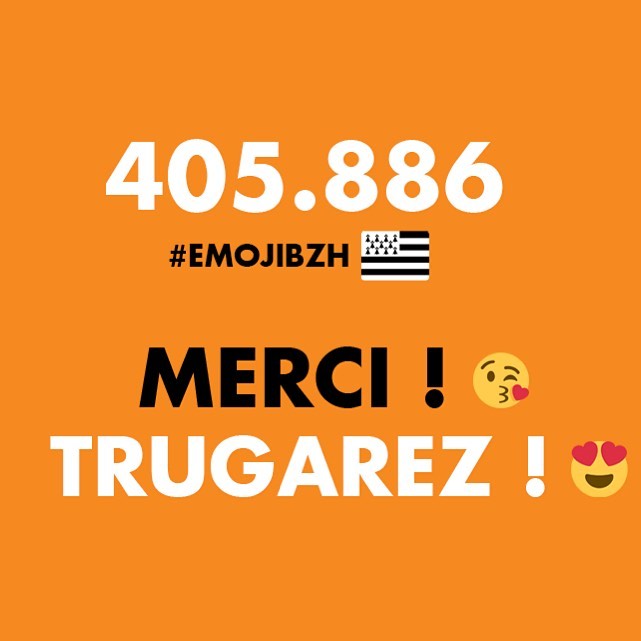 Pour rappel, début 2020, #EmojiBZH a été activé pendant 1 mois sur #Twitter.

405 886 drapeaux bretons ont été générés grâce à vous ! 🙏

📅 Retour sur l'opération de 2020 : emoji.bzh/2020/02/14/cam…