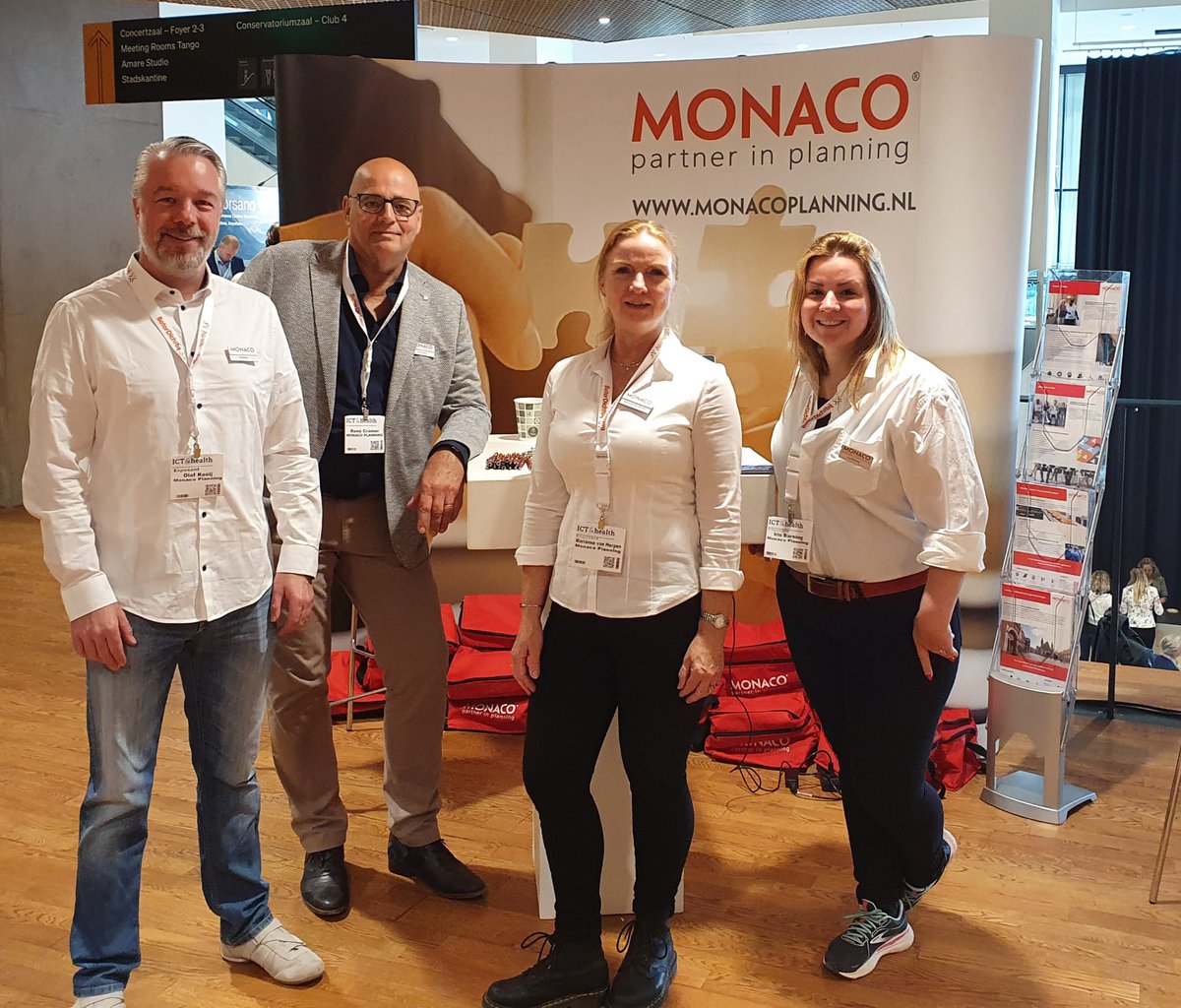 monaco_planning's tweet photo. Team Monaco is vandaag aanwezig tijdens de 6e editie van de ICT&amp;health Openingsmanifestatie in het nieuwe Amare in Den Haag. 

#planningsoftware #ICT&amp;health #TeamMonaco https://t.co/tLw13SrIBS