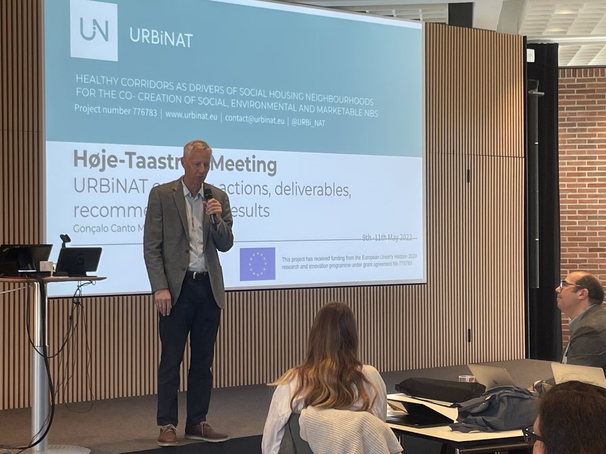 URBi_NAT's tweet photo. Full house for #URBiNAT Consortium meeting kicking off now at the Danish Technological Institute in Høje-Taastrup in greater Copenhagen. #NBS #HealthyCorridor #H2020 🇪🇺🍃 🇩🇰🇧🇬🇧🇪🇸🇮🇵🇹🇮🇹🇸🇪🇫🇷🇮🇷🇧🇷🇨🇳🍃 ⁦@KHildinghamann⁩ ⁦@moniz_canto⁩ #DTI https://t.co/Ii2fbT8agS