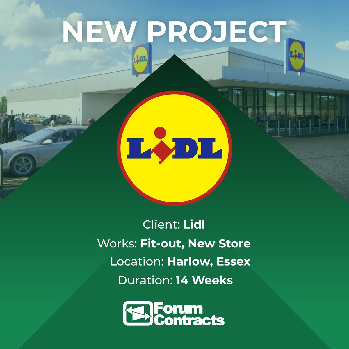 ForumContracts's tweet photo. Forum are delighted to announce we will be carrying out our first project with @LidlGB 🔥

We will be working alongside the major retailer fitting-out new and existing stores nationwide as part of their expansion plan!

#construction #fitout #lidl https://t.co/QQdE8VJmy0