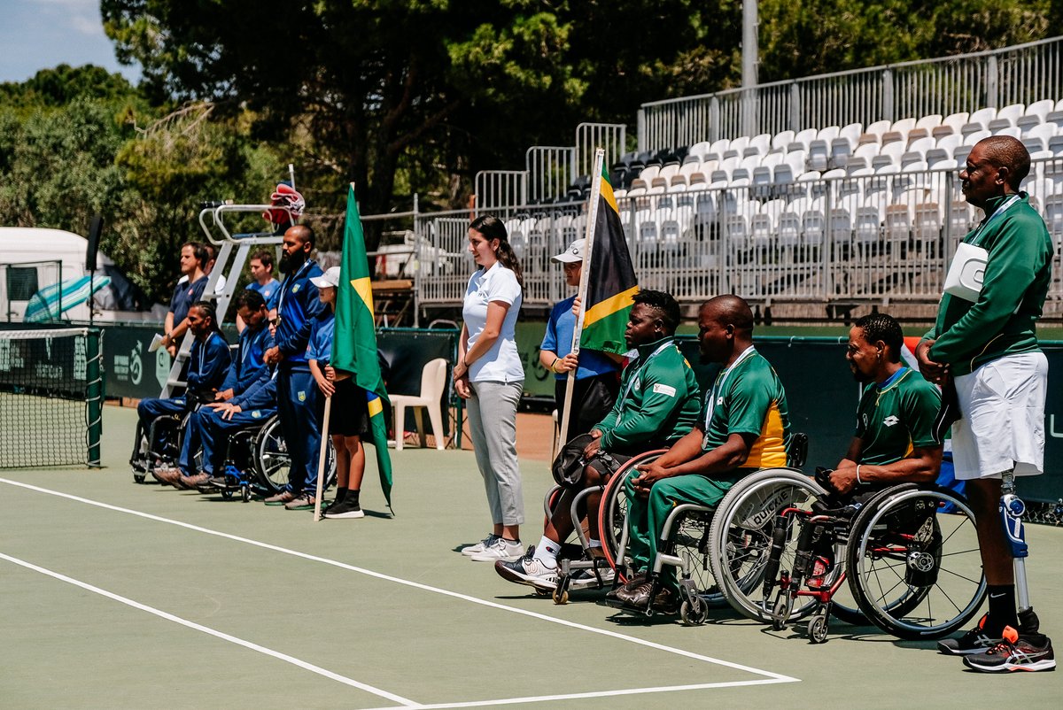 TennisSA's tweet photo. SA’s quad wheelchair team won silver medal at the @BNPParibas World Team Cup after losing to Netherlands in the Quad World Group final at the weekend. 

The team were awarded team of the year award for becoming the first African team to reach a World Team Cup final. 

📸 @fptenis https://t.co/ApKa54hljM
