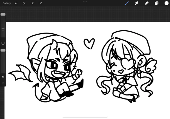 drawing some lesbians 🌈 