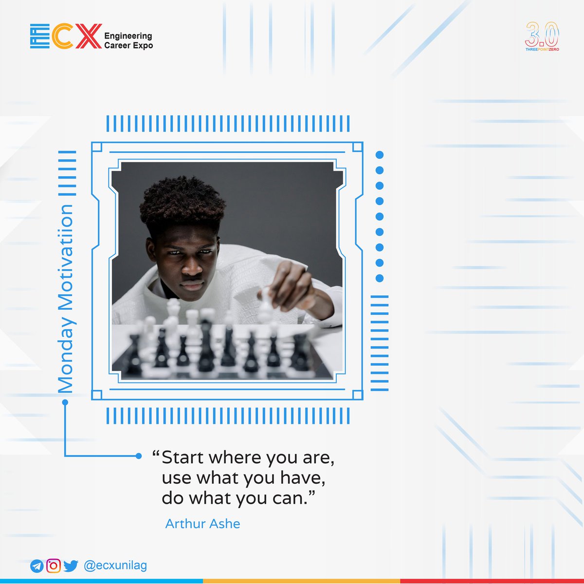 engcareerexpo's tweet photo. Make the best use of what you have to hit those goals this week .

#ecx3 #ecxunilag #ecxmondaymotivation  #MondayMotivation 

💙💛❤️ https://t.co/Qi1Goj9Q2i