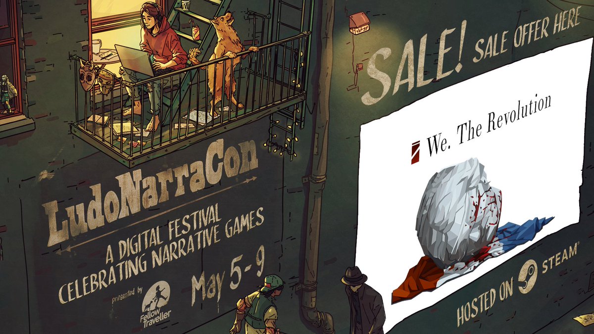 Klabater's tweet photo. 💌 We’re very happy to join this year’s #LudoNarraCon #Sale from @FellowTravellr - and showcase great #IndieGames narratives with 2 of our titles:

- #HelpWillComeTomorrow
- @WeTheRevo 

📣 Tune in for some awesome discounts, up till May 11th!
https://t.co/is8jCnFdy0

#VideoGames https://t.co/9qKb6boSHP