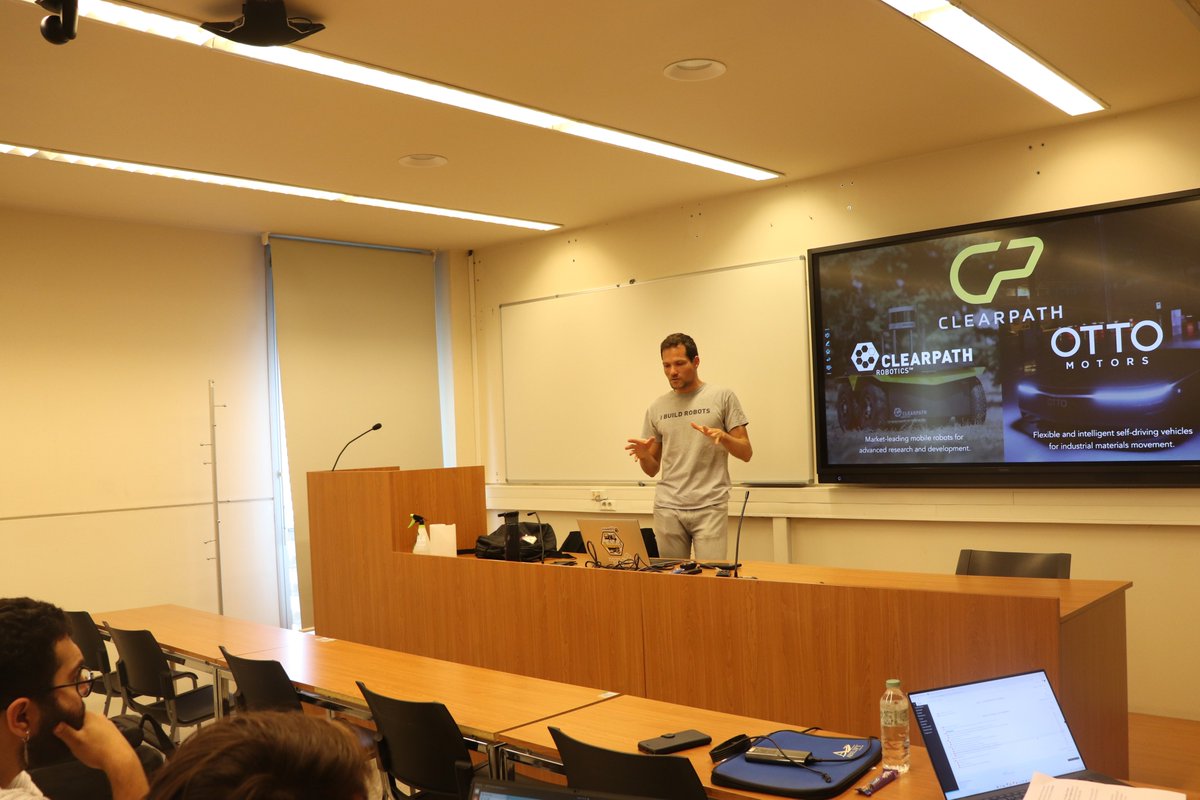 IfrosMaster's tweet photo. Seminar on "Perception at Clearpath Robotics" by Dr  Enrique Fernandez, he is currently working at @OTTOMotors division developing perception systems for self-driving industrial vehicles. 
 #navigation #computervision #IFROSInvitedscholars https://t.co/pWxbE4CBDX