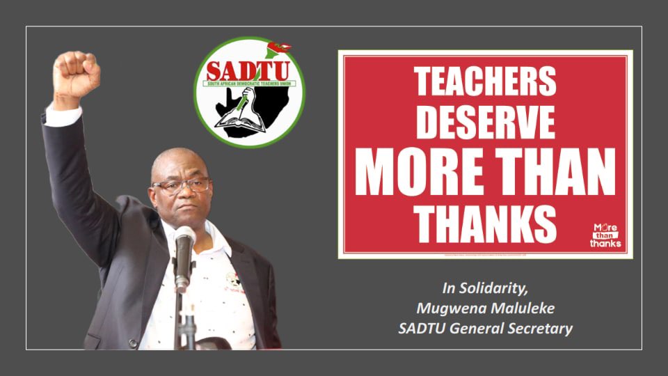 SadtuNational's tweet photo. SADTU stands in solidarity with New South Wales Teachers Federation and all teachers in #NewSouthWales in their strike demanding that government address teacher shortage and improvement in conditions of services of educators @teachersfed @AGavrielatos @eduint https://t.co/30dv8VRVSq