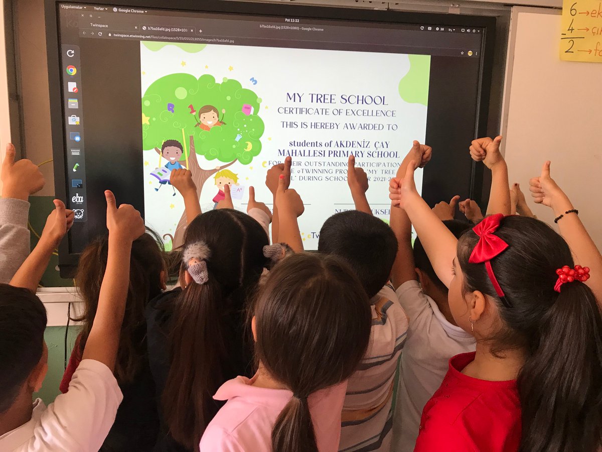 Nurcan Yüksel 
Çay Mahallesi İlkokulu Mersin 
Mu Tree School eTwinning projemizin öğrenci katılım sertifikaları hazır