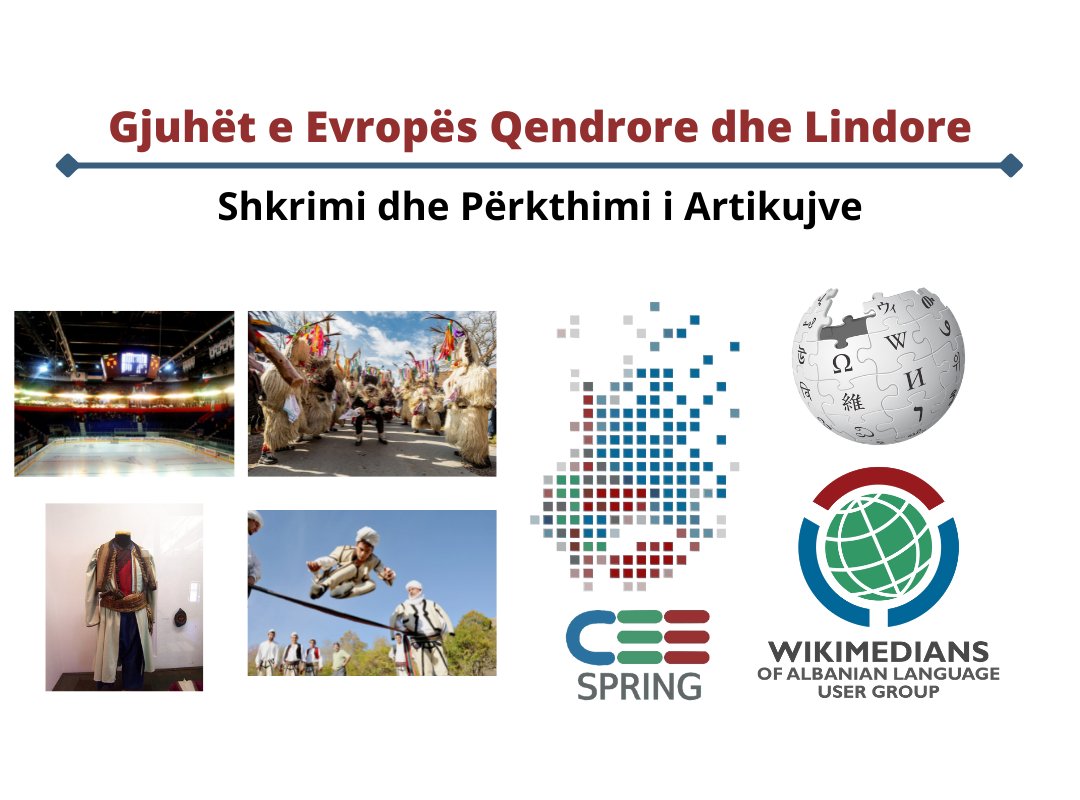 SQWikimediansUG's tweet photo. ✒️ Doni të përktheni më shumë artikuj për tema, si #kultura dhe #sporti nga shtetet: Sloveni, Bashkortostan, Mal i Zi dhe Kosovë? 
I gjeni këto e të tjera në kalendarin e javës së 8-të #CEESpring. 

🔗https://t.co/2Mtx1QS4O1 

Regjistrimi: 🔗https://t.co/HO55blUTVW https://t.co/kD7CnGDaQG