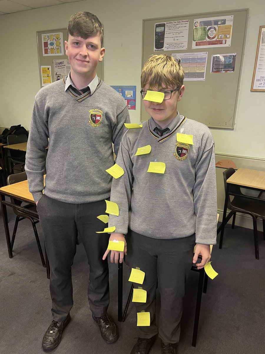 janegill2018's tweet image. 5th years having a very active Monday morning labelling the bones of the human body onto each other 🩻 📌✅#groupwork #activelearning #musculoskeletalsystem @SaintEunans