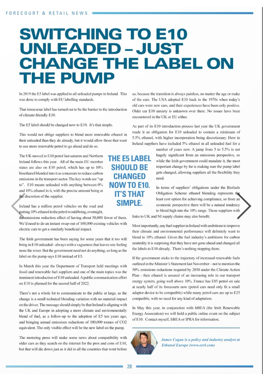 ipra.ie/forecourt-reta… E10 change the label - it's that simple <a href="/EthanolEurope/">Ethanol Europe</a> <a href="/circlekireland/">Circle K Ireland</a> <a href="/goapplegreen/">Applegreen</a> <a href="/TopOil/">Top Oil</a> <a href="/InverCommunity/">invercommunity</a> <a href="/TheMaxolGroup/">The Maxol Group</a> #fuel #ethanol