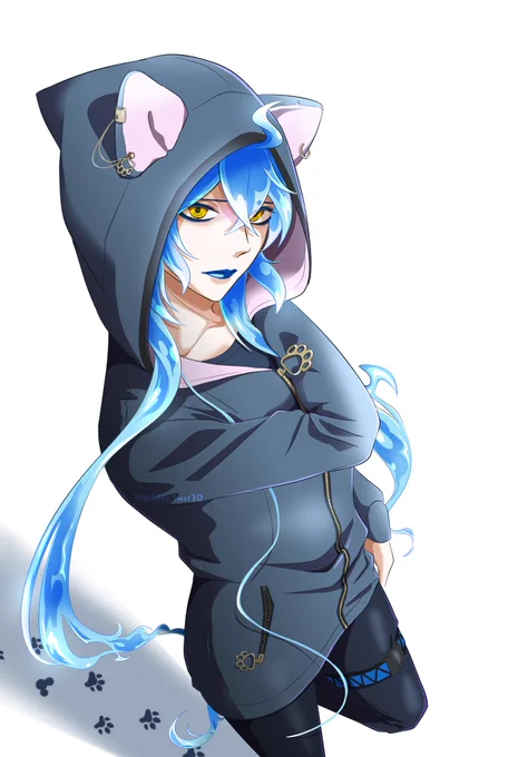 #ツイステファンアート

猫耳パーカー 